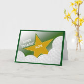 Mama - Happy Birthday Golf Loving Mother! Kaart (Gele Bloem)