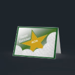 Mama - Happy Birthday Golf Loving Mother! Kaart<br><div class="desc">Leuke kaart om je golfliefhebbende moeder een gelukkige verjaardag te wensen. Voeg een afbeelding van je moeder met haar favoriete uitrusting toe aan de binnenkant van de kaart voor een extra speciaal tintje.</div>