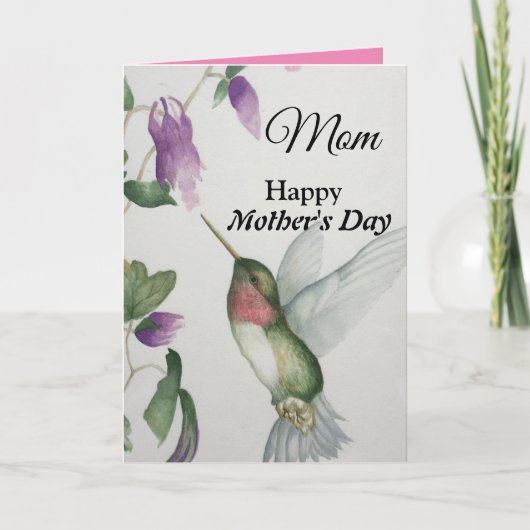 Mama Happy Moederdag  Hummingbird Kaart (Voorkant)