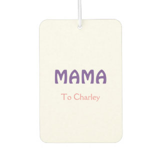 Mama Happy Mothers retro paars voegt naamtekst vin Luchtverfrisser