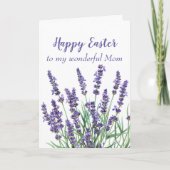 Mama Happy Pasen Lavendel Spring Garden Flower Feestdagen Kaart (Voorkant)