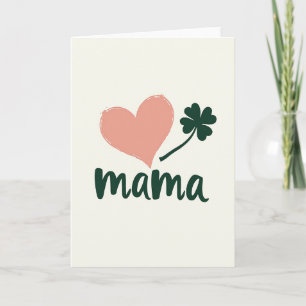 Mama Hart Clover Liefdeskaart Kaart