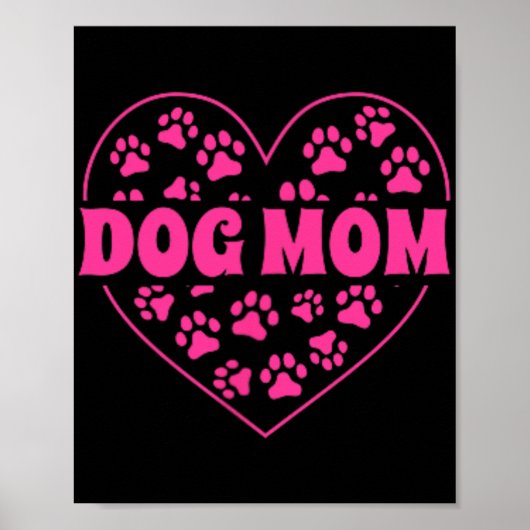 Mama Hart Moederdag Golden Retriever Dog Moeder Pa Poster (Voorkant)