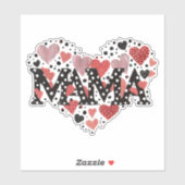 Mama harten valentijn sticker (Vel)