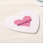 Mama Hartvormig Papier Onderzetter – Perfect Gift (Gekanteld)