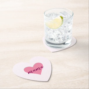 Mama Hartvormig Papier Onderzetter – Perfect Gift