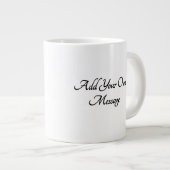 "Mama" Hartvormige Bloemenkrans - Personaliseer Grote Koffiekop (Voorkant rechts)