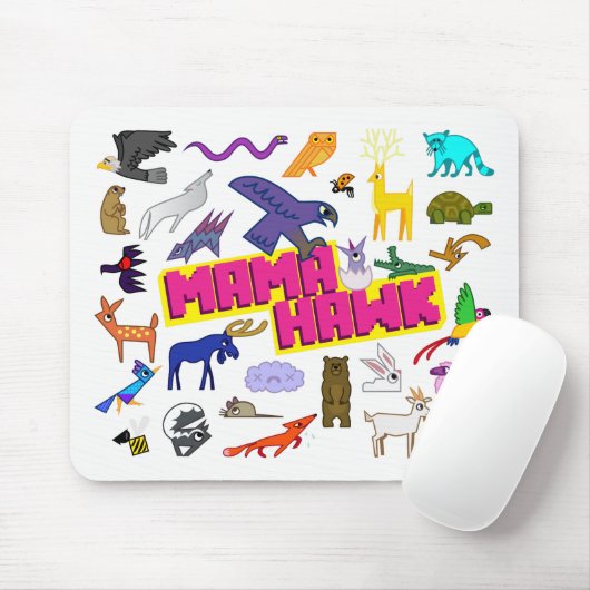 MAMA HAWK Mousepad Muismat (Met muis)
