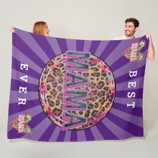 Mama Heart past liefde aan Fleece Deken (In situ)