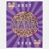 Mama Heart past liefde aan Fleece Deken (Voorkant)