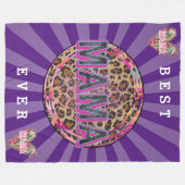 Mama Heart past liefde aan Fleece Deken (Voorkant (Horizontaal))