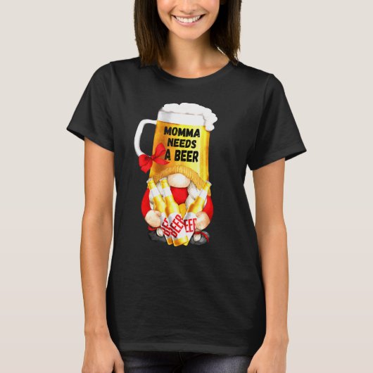 mama heeft bier nodig - bier Mok gnoom T-shirt voo (Voorkant)