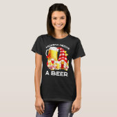 Mama heeft Biertuinman T-shirt met tuinkabouters n (Voorkant volledig)
