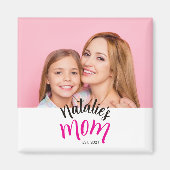 Mama heeft de naam van het kind ingesteld op het n magneet (Voorkant)