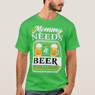 Mama heeft een bier bruid en bruidegom drinker bie t-shirt