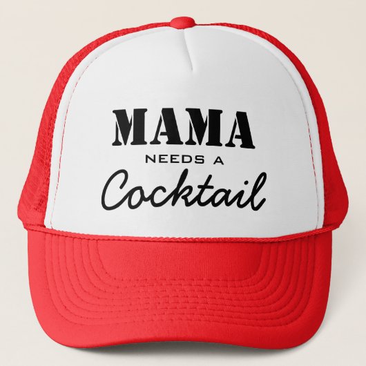 Mama heeft een cocktail nodig trucker pet (Voorkant)