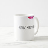 Mama heeft een kleine koffie-Mok nodig Koffiemok (Voorkant rechts)