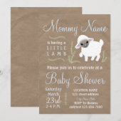 Mama heeft een lammetje! Baby shower-uitnodiging Kaart (Voorkant / Achterkant)