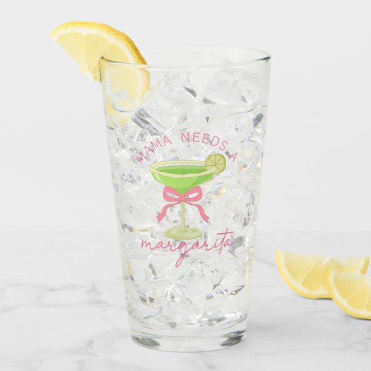 Mama heeft een Margarita nodig Glas (Voorkant ijs)