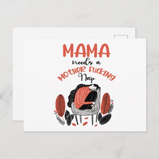 Mama heeft een moeder F*cking Nap nodig Briefkaart (Voorkant / Achterkant)