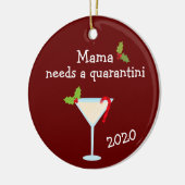 Mama heeft een Quarantini 2020 Covid Chritsmas nod Keramisch Ornament (Links)