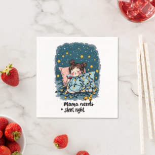 Mama heeft een Stille Nacht nodig Servet