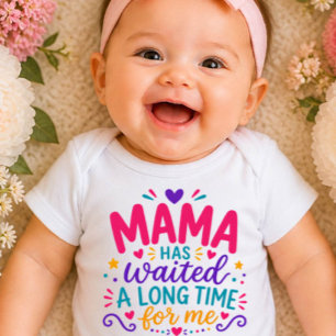 Mama Heeft Gewacht Kleurrijke Baby Bodysuit