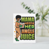 Mama heeft haar jingle juice drink kerstshow nodig briefkaart (Staand voorkant)