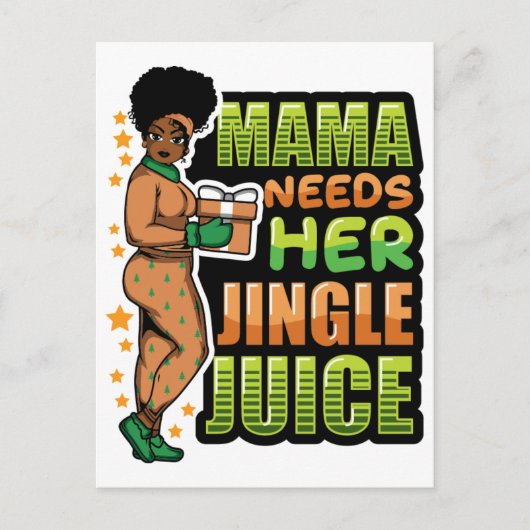 Mama heeft haar jingle juice drink kerstshow nodig feestdagenkaart (Voorkant)
