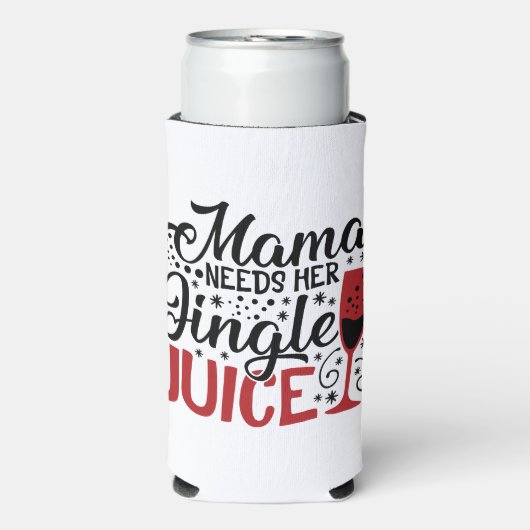 Mama heeft haar Jingle Juice nodig | XMAS DRINK HU Seltzer Blikjeskoeler (Seltzer Voorkant)