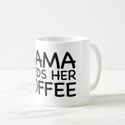 Mama heeft haar koffie nodig koffiemok (Voorkant rechts)