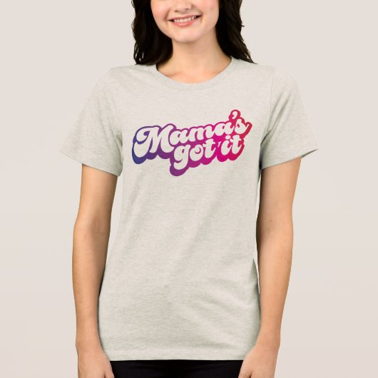 Mama heeft het Tri-Blend shirt (Voorkant)