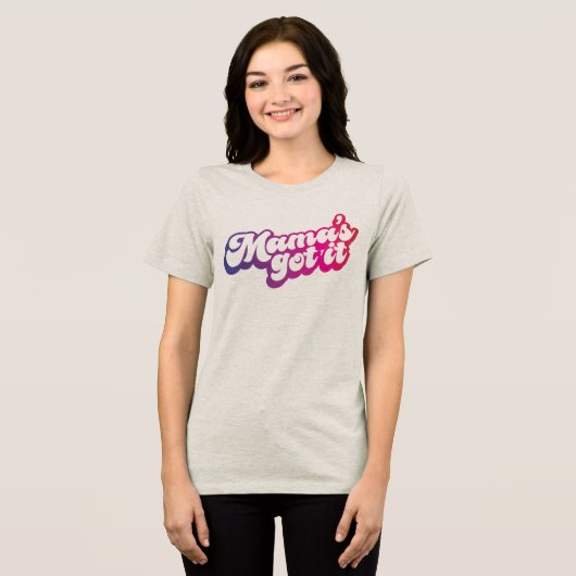 Mama heeft het Tri-Blend shirt (Voorkant volledig)