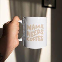 Mama heeft koffie mok nodig