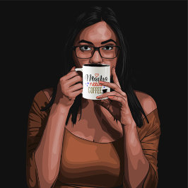 Mama heeft koffie nodig personaliseren tweekleurige koffiemok