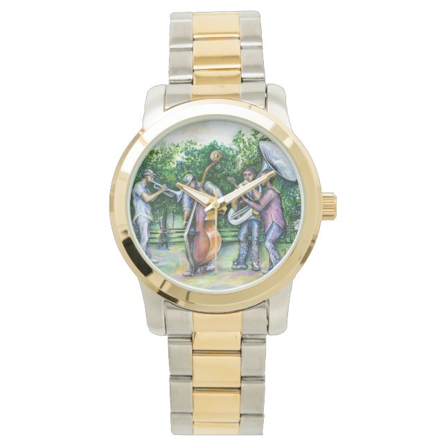 Mama heeft me nooit gewaarschuwd over Tuba Players Horloge (Voorkant)