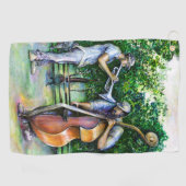 Mama heeft me nooit gewaarschuwd over Tuba-spelers Golfhanddoek (Horizontaal)