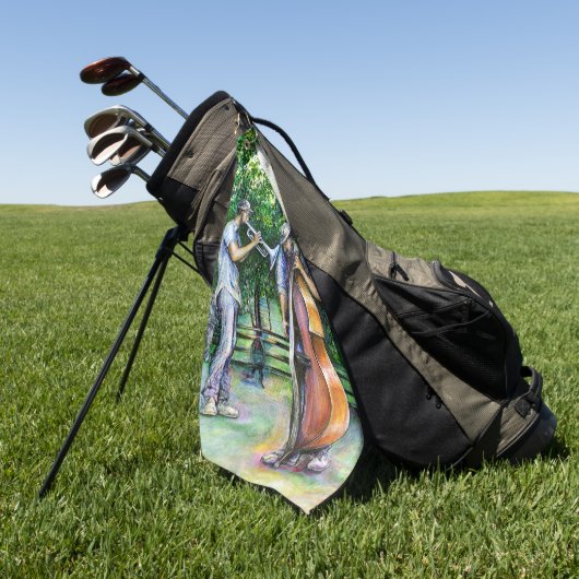 Mama heeft me nooit gewaarschuwd over Tuba-spelers Golfhanddoek (Groen)