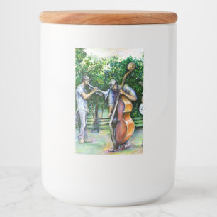 Mama heeft me nooit gewaarschuwd over Tuba-spelers Voedselcontainer Etiket