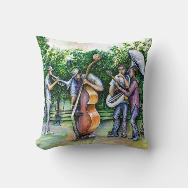 Mama heeft me nooit gewaarschuwd voor Tuba-spelers Kussen (Voorkant)