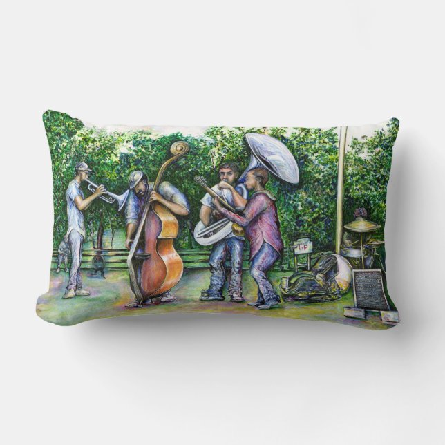 Mama heeft me nooit gewaarschuwd voor Tuba-spelers Kussen (Voorkant)