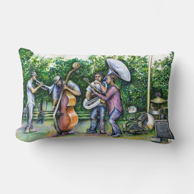 Mama heeft me nooit gewaarschuwd voor Tuba-spelers Kussen (Voorkant)