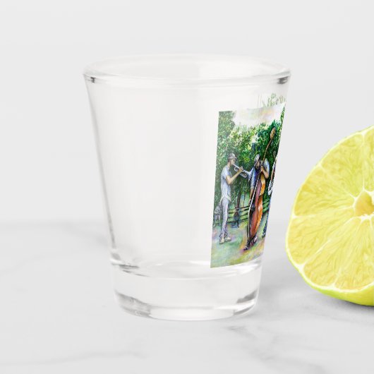 Mama heeft me nooit gewaarschuwd voor Tuba-spelers Shot Glas (Links)