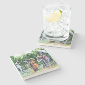 Mama heeft me nooit gewaarschuwd voor Tuba-spelers Stenen Onderzetter (Zijkant)