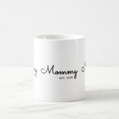 Mama heeft minimale zwarte scriptlettertype vastge koffiemok (Center)