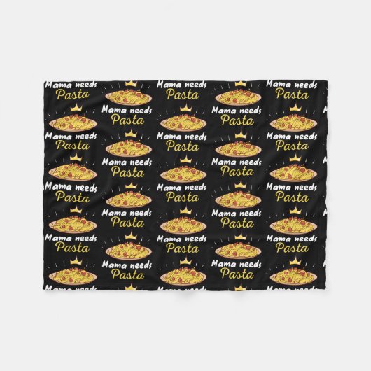 Mama heeft pasta spaghetti en gehaktballen nodig fleece deken (Voorkant (Horizontaal))