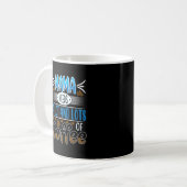 Mama heeft veel koffie nodig, blauw koffiemok (Voorkant links)
