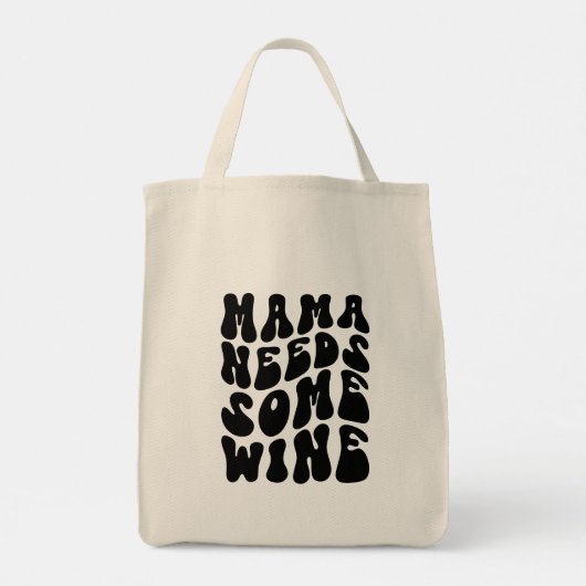 Mama heeft wat wijn nodig Grappig Alcohol Theme Tote Bag (Achterkant)
