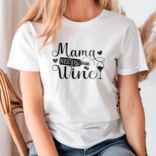 Mama Heeft Wijn Grappige Quote Wijnliefhebber Humo T-shirt