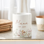 Mama heeft Wildflower Terracotta Baby shower opger Koffiemok<br><div class="desc">Vier de schoonheid van het moederschap met onze "Mama Established Wildflower Terracotta Baby shower Coffee Mok." Deze met liefde en zorg vervaardigde terracotta getinte mok herinnert ons aan de kostbare reis die voor ons ligt. Het ontwerp van de wilde bloem symboliseert de unieke en bloeiende band tussen moeder en kind....</div>